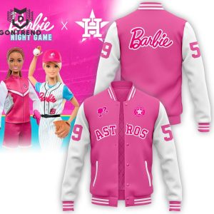 Houston Astros x Barbie Night Game Pink Baseball Jacket