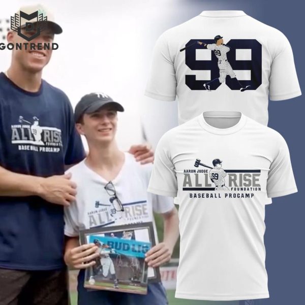 Aaron Judge All Rise Baseball Procamp 3D T-Shirt – White