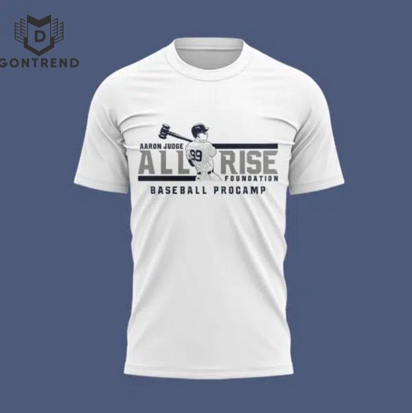 Aaron Judge All Rise Baseball Procamp 3D T-Shirt – White