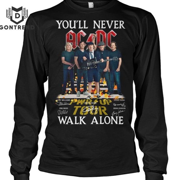 AC DC You II Never Walk Alone PWR UP Tour Signature T-Shirt