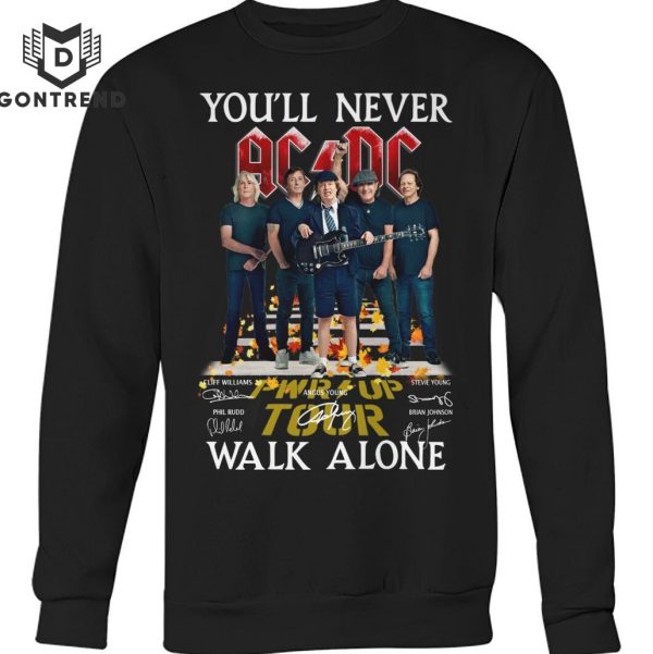 AC DC You II Never Walk Alone PWR UP Tour Signature T-Shirt