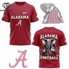 Alabama Crimson Tide Football Logo 3D T-Shirt – White