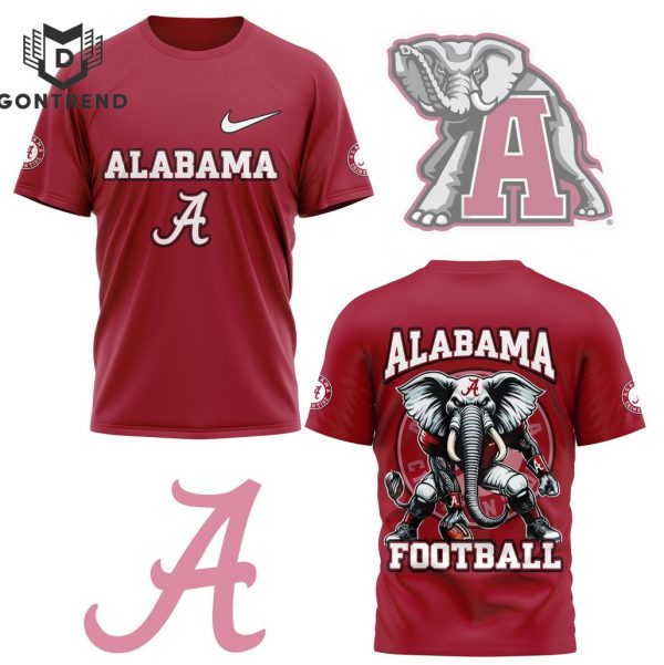 Alabama Crimson Tide Football Logo 3D T-Shirt