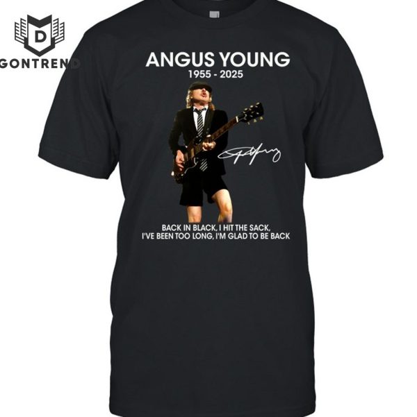 Angus Young 1955-2025 Signature – Back In Back I Hit The Sack Design Unisex T-Shirt