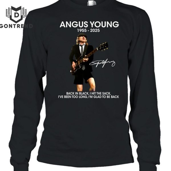 Angus Young 1955-2025 Signature – Back In Back I Hit The Sack Design Unisex T-Shirt