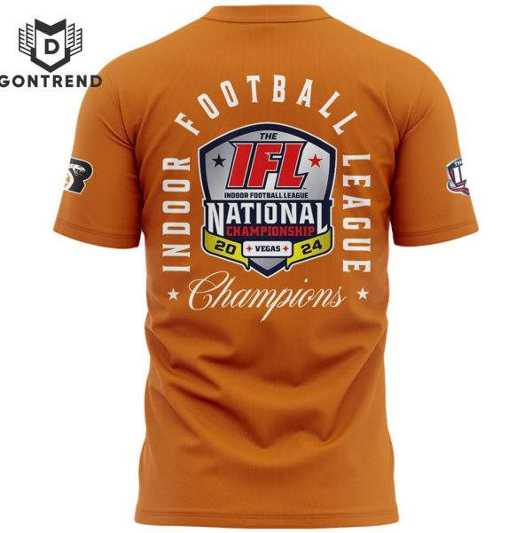 Arizona Rattlers Indoor Football League National Champions 2024 3D T-Shirt – Orange