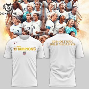 2024 Gold Medal Olympic USA Womens Soccer 3D T-Shirt