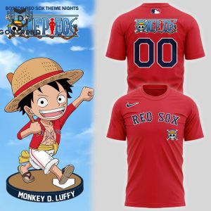 Personalized One Piece x Boston Red Sox Theme Night 3D T-Shirt