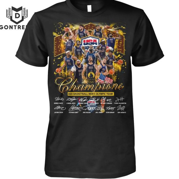 Champions USA Basketball Men Olympic Team Signature T-Shirt