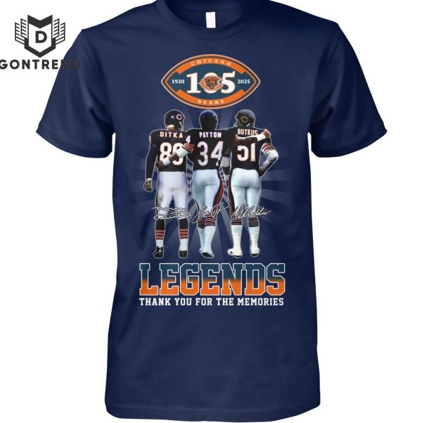 Chicago Bears 1920-2025 Legend Signature Unisex T-Shirt