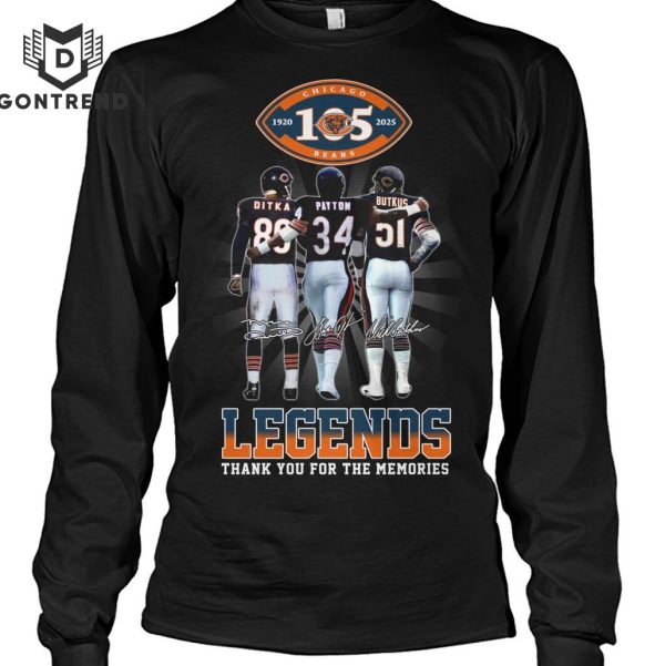 Chicago Bears 1920-2025 Legend Signature Unisex T-Shirt