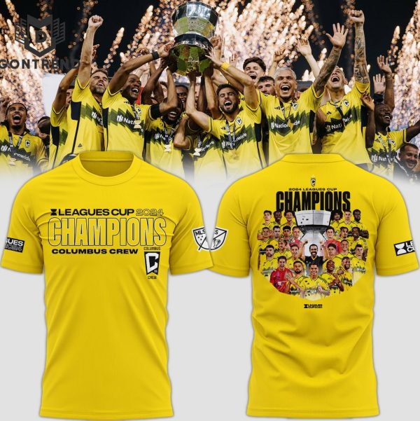 Columbus Crew crowned Champions of Leagues Cup 2024 3D T-Shirt – Gold