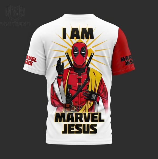 Deadpool And Wolverine I Am Marvel Jesus Design 3D T-Shirt