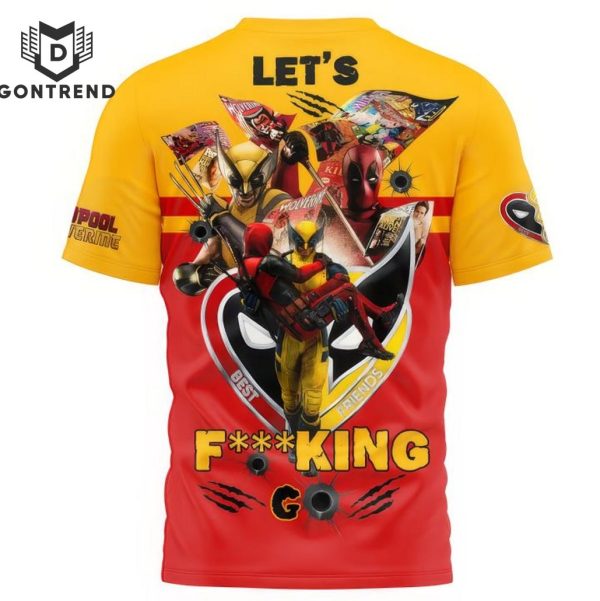 Deadpool And Wolverine Let F Go 3D T-Shirt