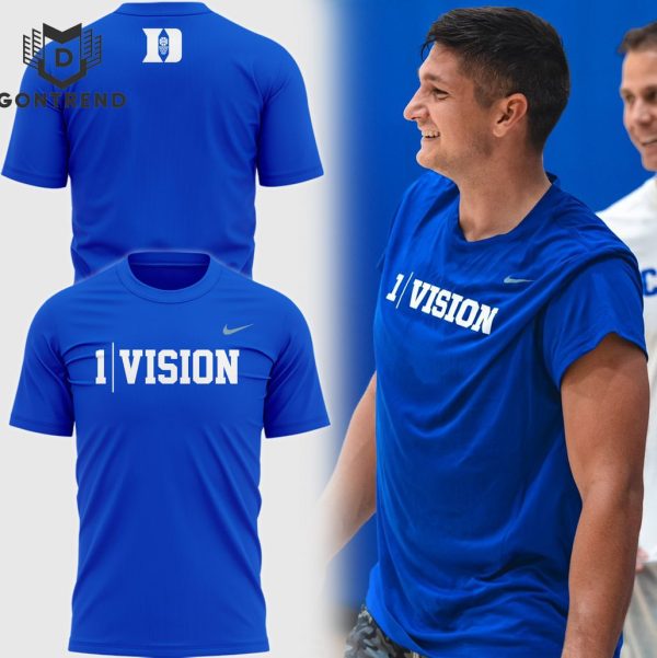 Duke Blue Devils Mens Basketball 1 Vision 3D T-Shirt