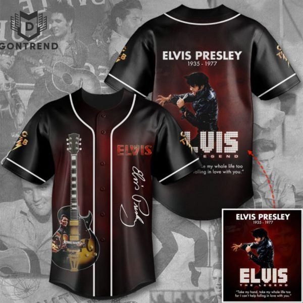 Elvis Presley 1935-1977 Siganture Design Baseball Jersey