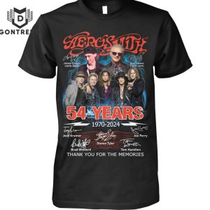 Aerosmith 54 Years 1970-2024 Signature Thank You For The Memories Design Unisex T-Shirt