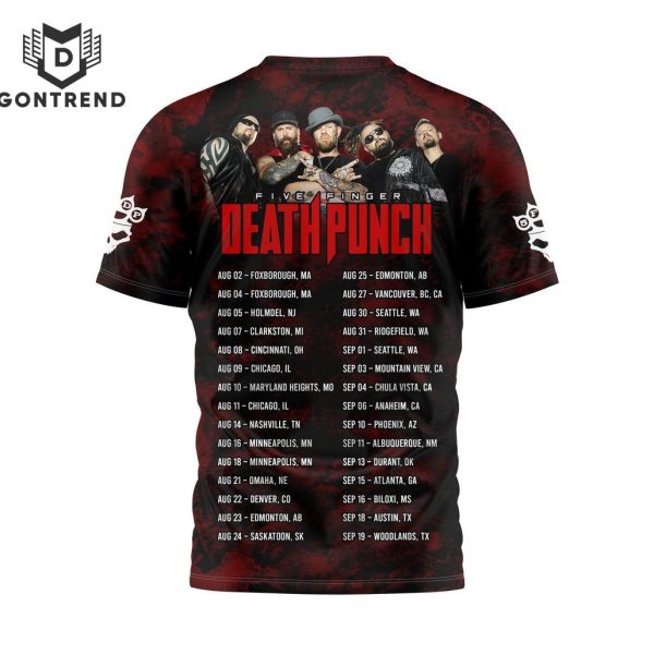 Five Finger Death Punch 2024 Tour 3D T-Shirt