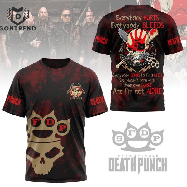 Five Finger Death Punch Everybody Hurts Everybody Bleeds 3D T-Shirt