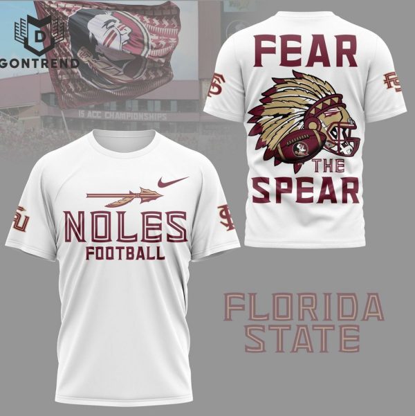 Florida State Seminoles Fear The Spear 3D T-Shirt – White