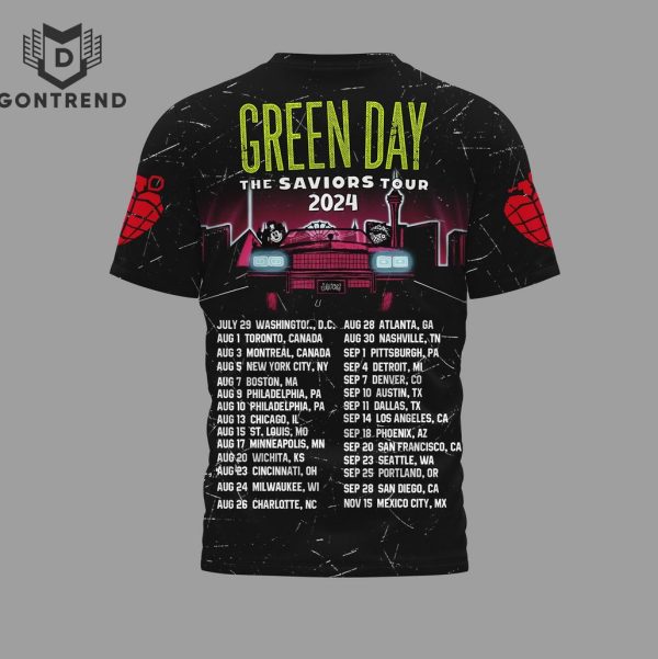 Green Day The Saviors Tour 2024 3D T-Shirt