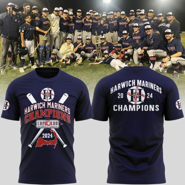 Harwich Mariners 2024 CCBL Champions 3D T-Shirt