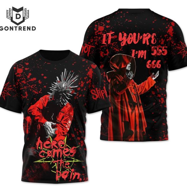 Here Comes The Pain – Slipknot Design 3D T-Shirt