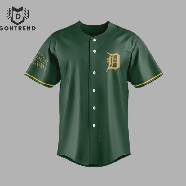 House Of The Dragon Targaryens x Detroit Tigers Baseball Jersey – Green