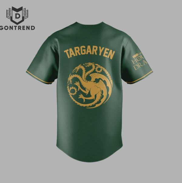 House Of The Dragon Targaryens x Detroit Tigers Baseball Jersey – Green