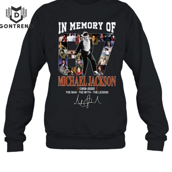 In Memory Of Michael Jackson 1958-2025 The Man – The Myth – The Legend Signature Design Unisex T-Shirt