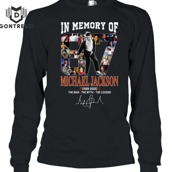 In Memory Of Michael Jackson 1958-2025 The Man – The Myth – The Legend Signature Design Unisex T-Shirt