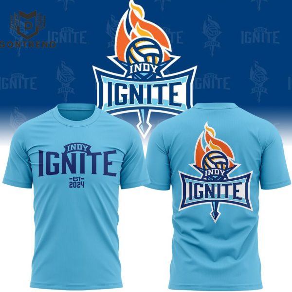 Indy Ignite Pro Volleyball 2024 3D T-Shirt – Blue