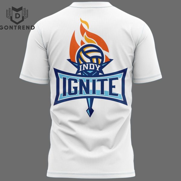 Indy Ignite Pro Volleyball 2024 3D T-Shirt – White