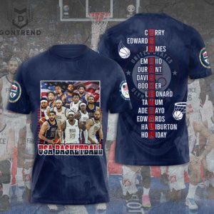 United States Mens National Basketball Team Design 3D T-Shirt