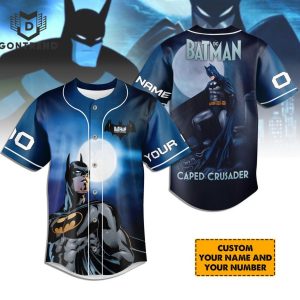 Personalized Batman Caped Crusader Baseball Jersey