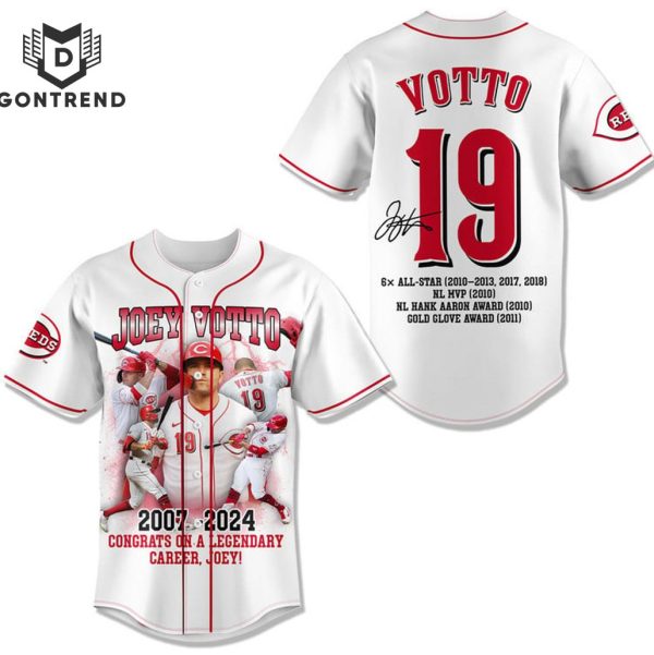 Joey Votto 2007-2024 Congrats On A Legendary Career, Joey Baseball Jersey