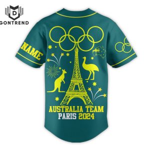 Olympic Paris 2024 Team Australia Design Baseball Jersey