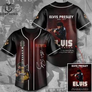 Elvis Presley 1935-1977 Siganture Design Baseball Jersey