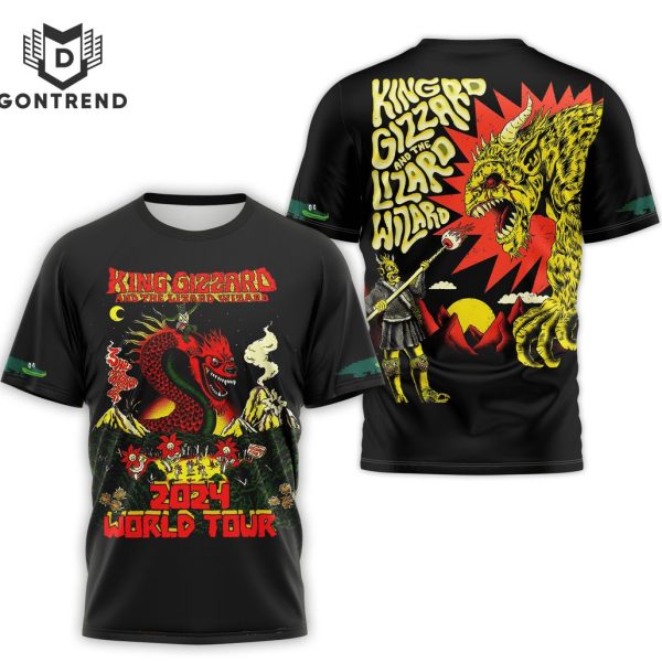 King Gizzard & The Lizard Wizard 2024 World Tour 3D T-Shirt