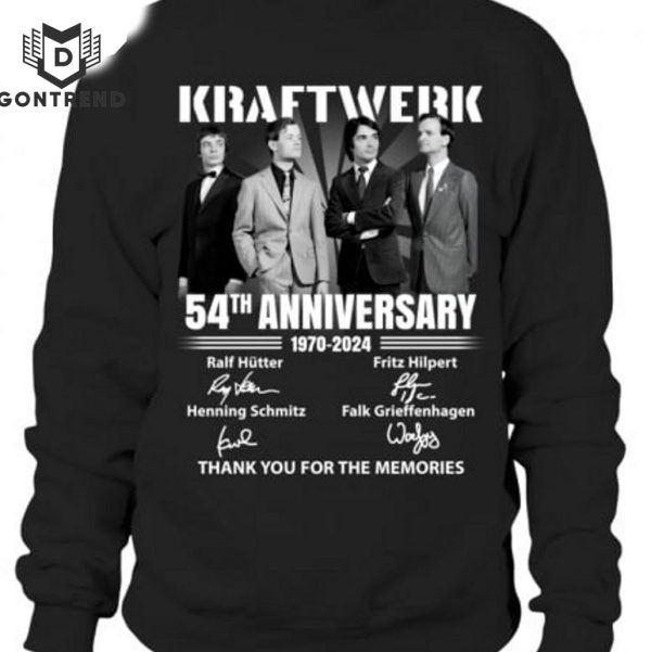 Kraftwerk 54th Anniversary 1970-2024 Thank You For The Memories Signature T-Shirt