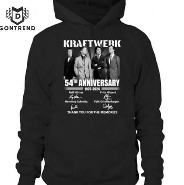 Kraftwerk 54th Anniversary 1970-2024 Thank You For The Memories Signature T-Shirt