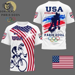 Team USA Cycling Oympic Paris 2024 Design 3D T-Shirt