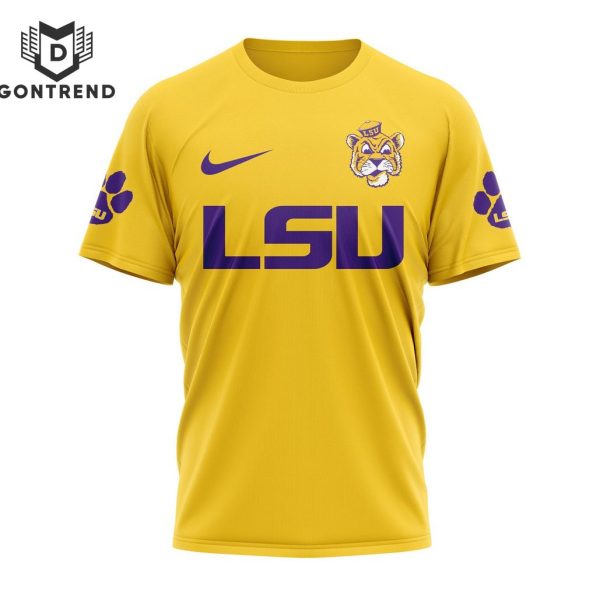 LSU Tigers Football – Let Go LSU Tigers 3D T-Shirt – Gold