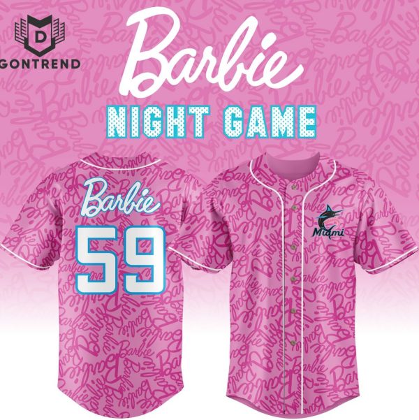 Miami Marlins Barbie Night Game Baseball Jersey