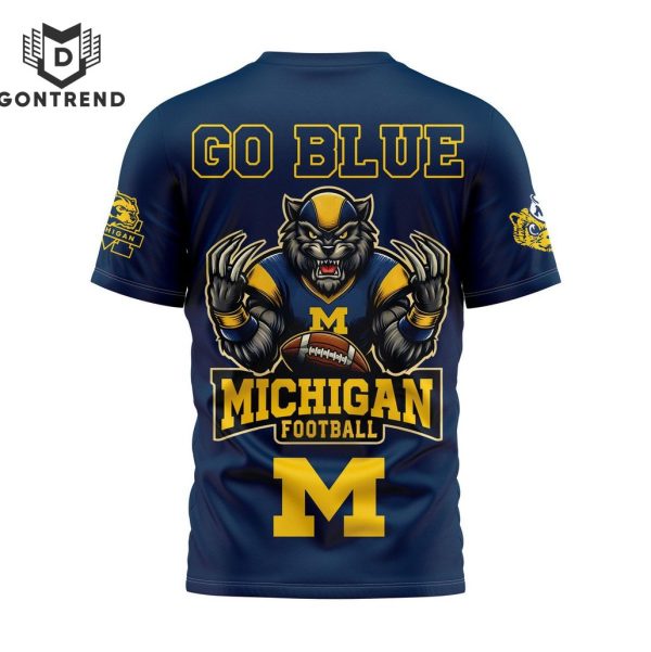 2024 Michigan Wolverines Football Go Blue 3D T-Shirt