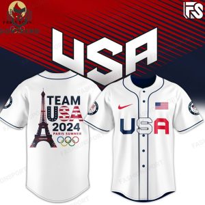 Team USA – Paris 2024 Olympic Summer Games Baseball Jersey