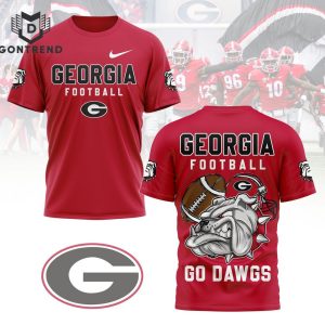 Georgia Bulldogs Football Go Dawgs 3D T-Shirt