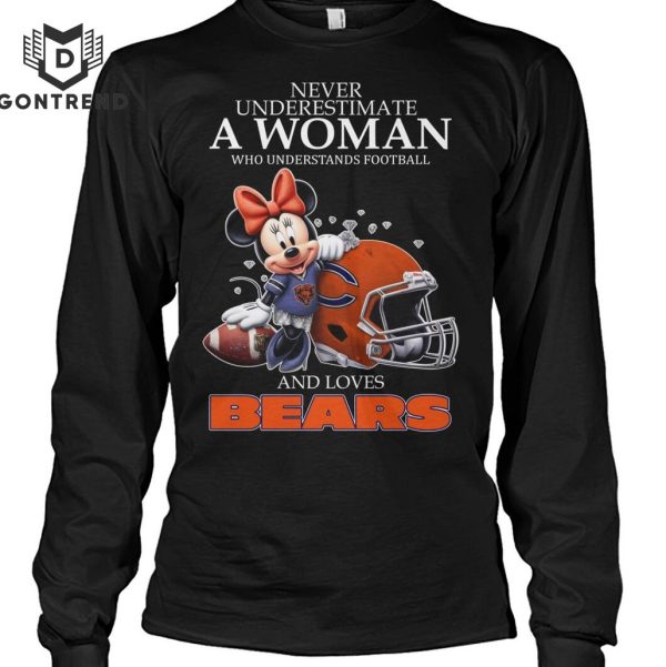 Never Underestimate A Woman Who Understands Football And Loves Chicago Bears T-Shirt