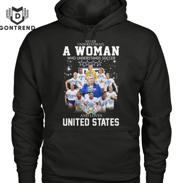 Never Underestimate A Woman Who Understands Soccer And Loves United States Unisex T-Shirt