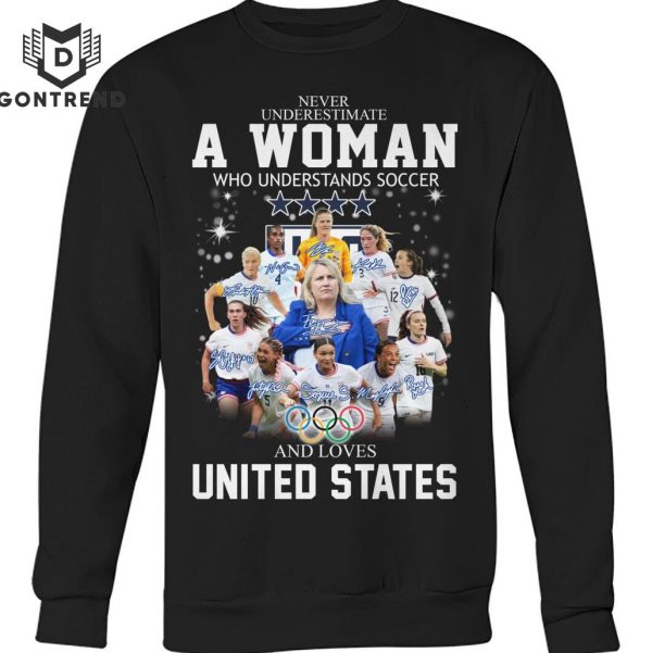 Never Underestimate A Woman Who Understands Soccer And Loves United States Unisex T-Shirt